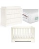 Oxford 3 Piece Cotbed set with Dresser Changer and Premium Dual Core Mattress